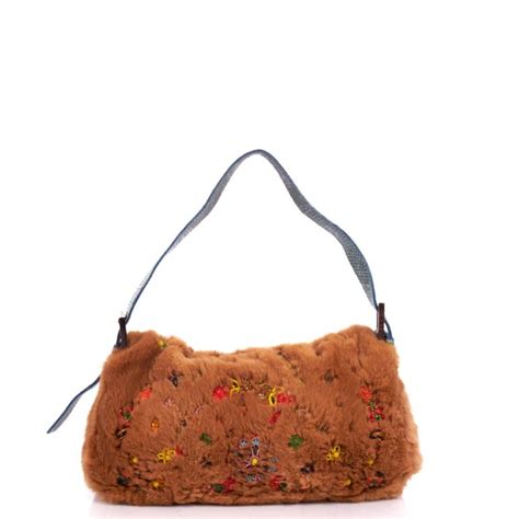 fendi fluffy baguette|Fendi baguette for women.